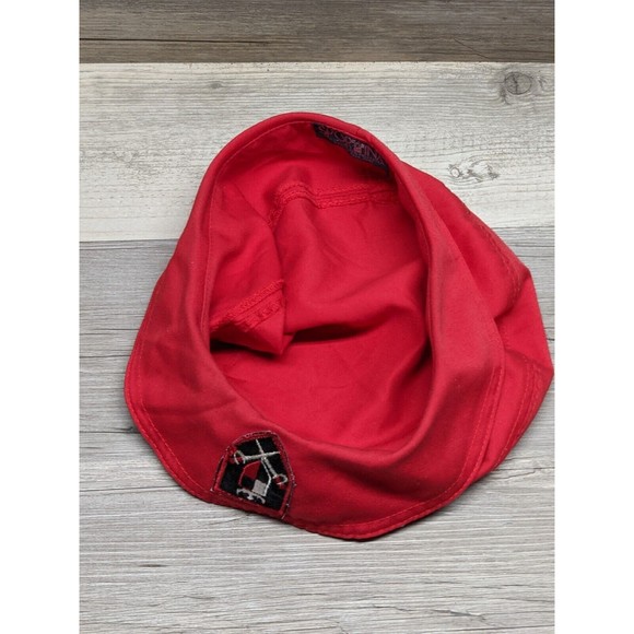 Vintage Red Sportina Cotton Blend Beret Hat Made in Hong Kong - Picture 5 of 7